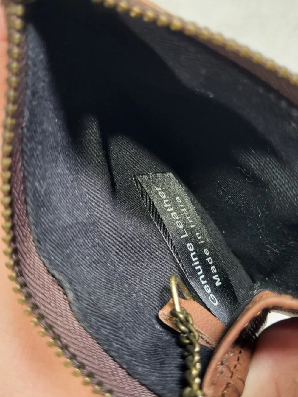 Harbour 2nd Brown Leather Key & Credit Card Holder with Zipper